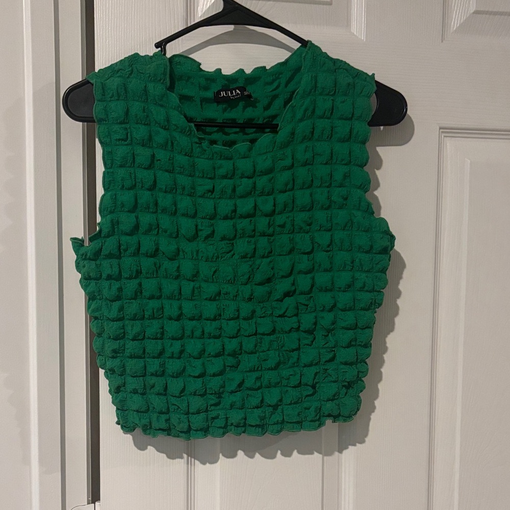 Julia green Sleeveless Blouse